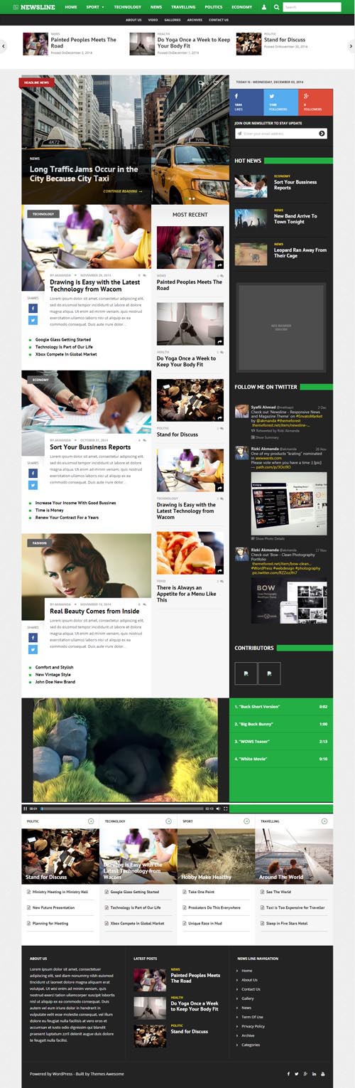 Newsline - Responsive News and Magazine Theme