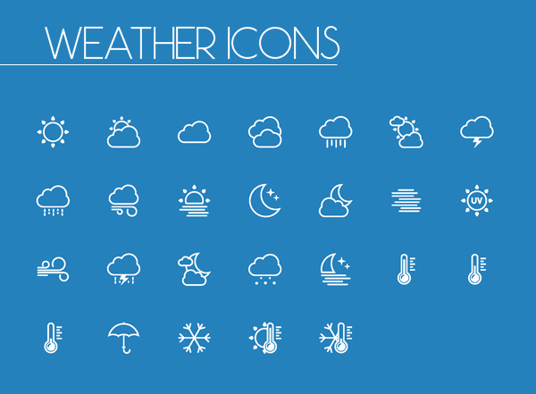 Weather Line and Solid Icons
