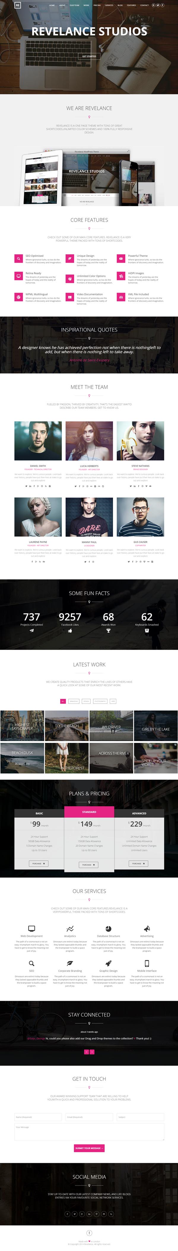 Revelance - Multi/One-Page Parallax HTML Template