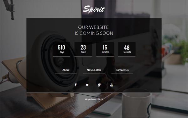 Spirit - Responsive Coming Soon Page