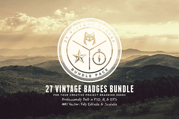 Vintage Badges Bundle