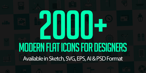 2000+ Modern Flat Icons & Vector Shapes for Designers