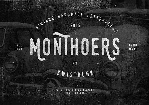 Monthoers rounded free font