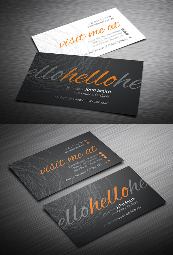 Typography Business Card