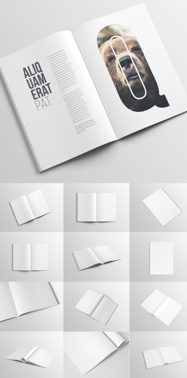 Free A4 Magazine / Booklet Mockup Template