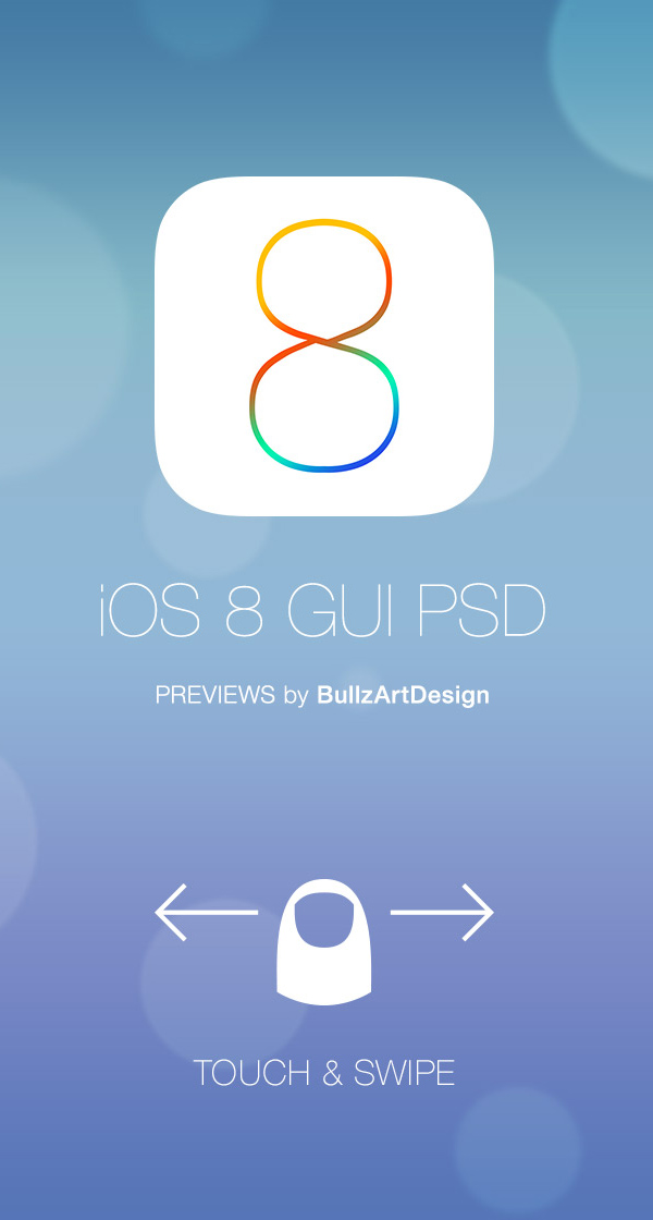 iOS8 GUI PSD Free