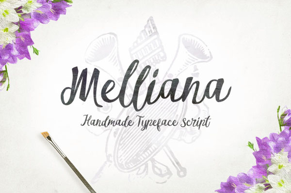 Melliana Script is a handmade script typeface