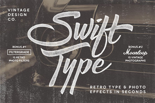 SwiftType. Retro Type & Photo PSD