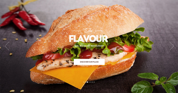 The Flavour restaurant WordPress theme