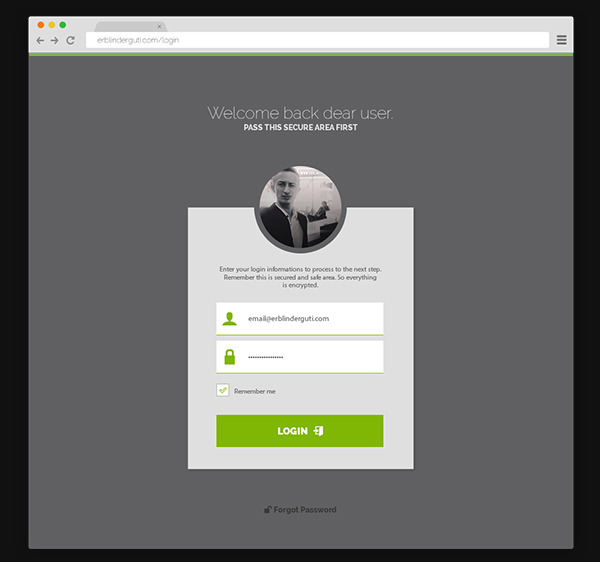 Free Simple PSD Login Page Template