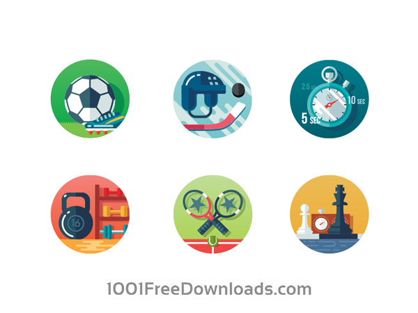 Free download sports icons for Web and App UI