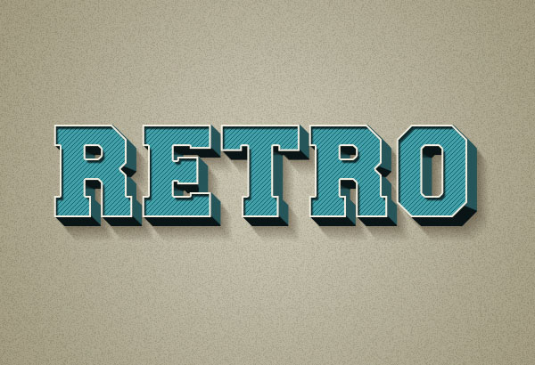 Create a 3D Retro Text Effect Using Layer Styles in Adobe Photoshop