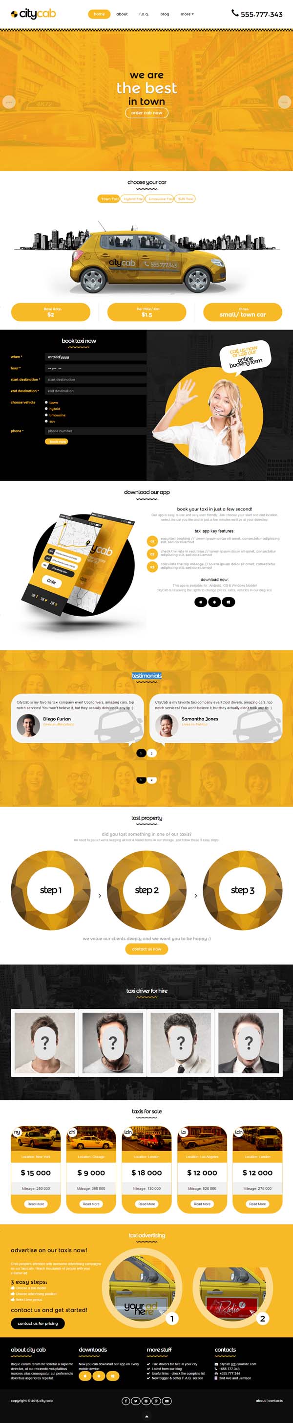 CityCab - Taxi Company Responsive HTML Template