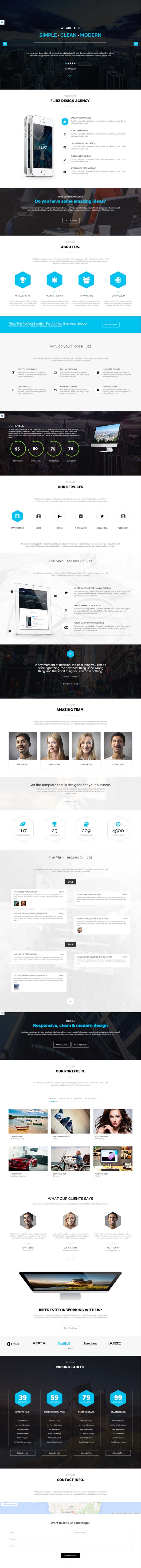 Flibz - One Page Parallax HTML5 Template