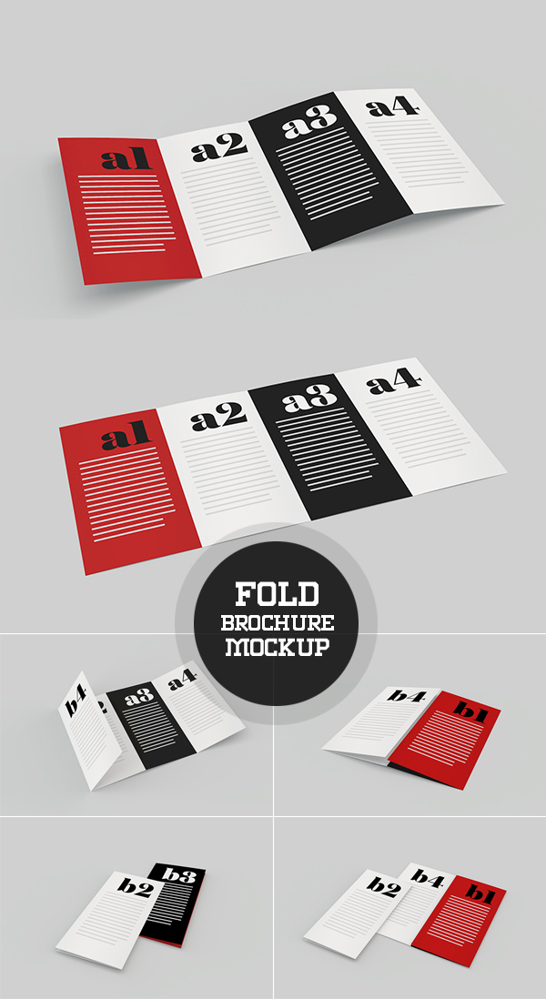 Free Fold Brochure Mockup Template