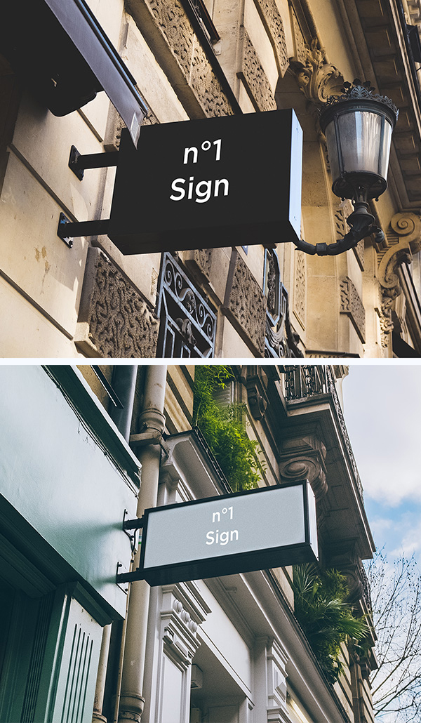 Realistic Free Hip Signs Mockups