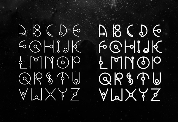 UFO NEST font letters