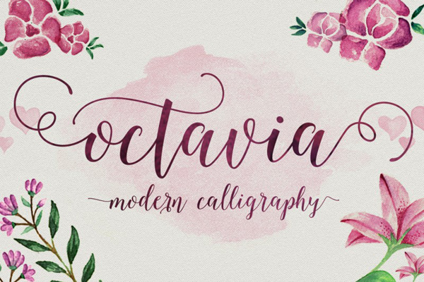 Octavia script lovely & modern calligraphy typeface