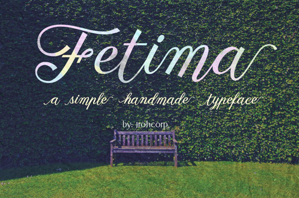 Fetima is handwritten stylish and simple calligraphy font