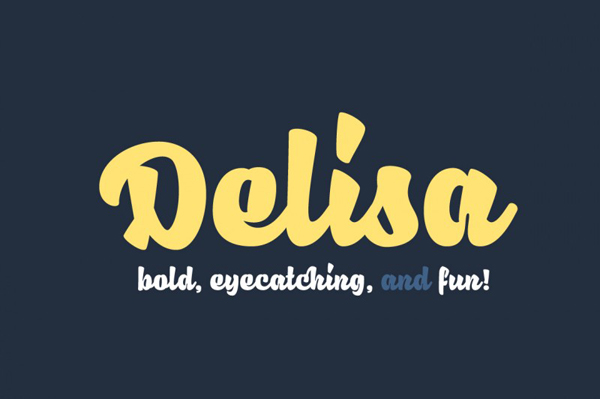 Delisa is bold, modern, and fun typeface