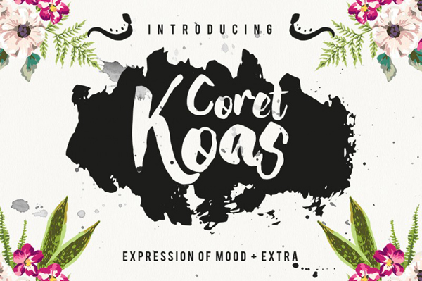 CoretKoas font is an expression of mood