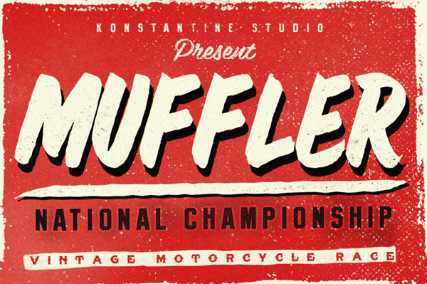 Muffler Typeface Vintage Font