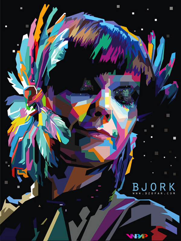 Bjork Homogenic Pop Art WPAP by ndop