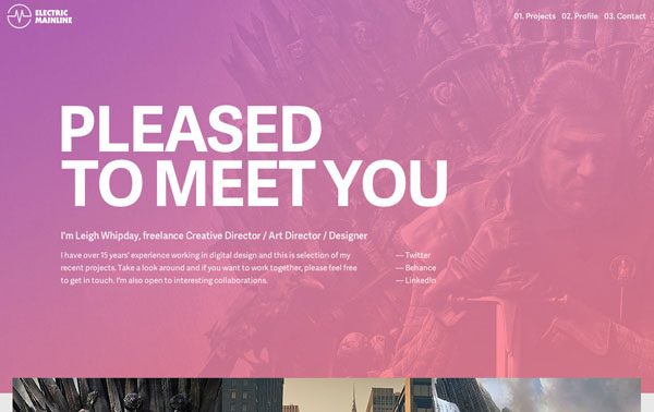 One Page Websites – 42 New Web Examples - 28