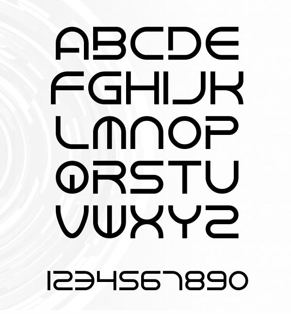 Chandstate font letters