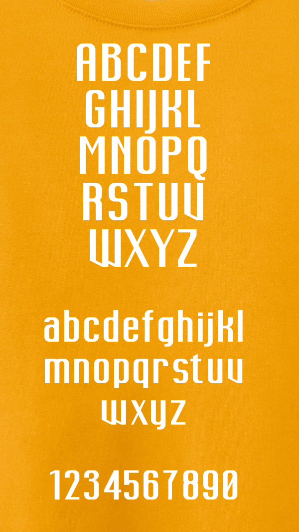 Corvy font letters