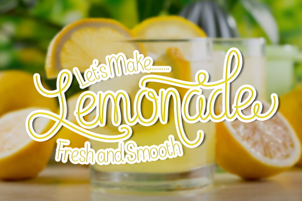 Lemonade is an elegance monoline script