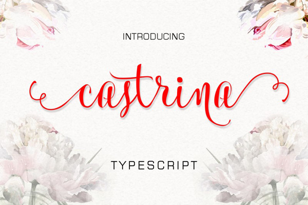 Castrina Typescript beautiful handwritten script