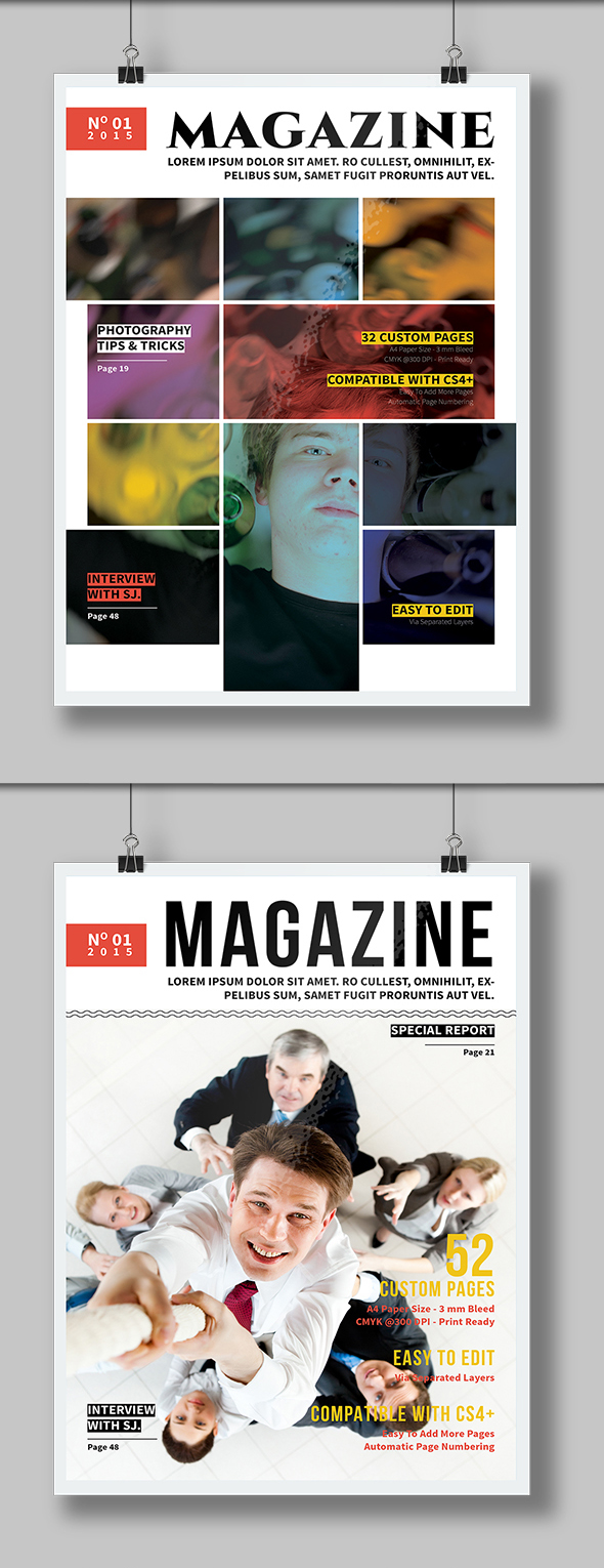 Free Magazine Cover Template