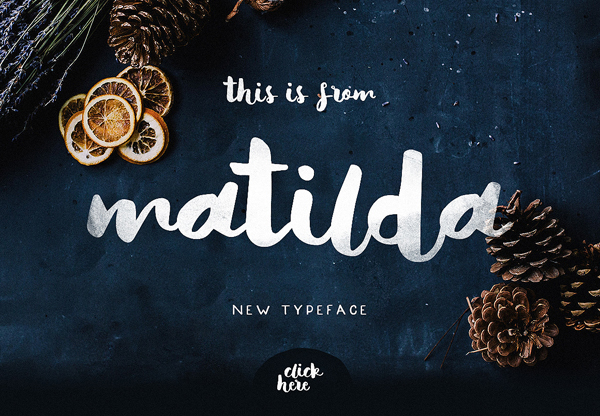 Matilda script typeface