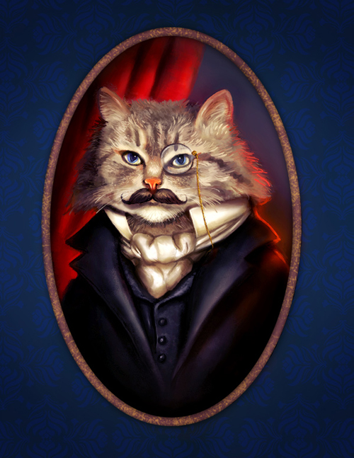 How to Paint a Dapper Victorian Cat in Adobe Photoshop