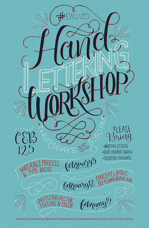 Hand Lettering Workshop Poster