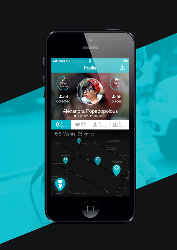 Light and clean mobile app design by UXpresso