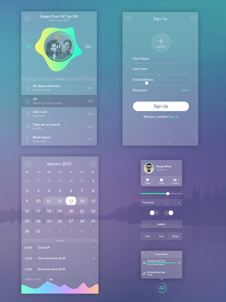 Zen Transparent UI Kit