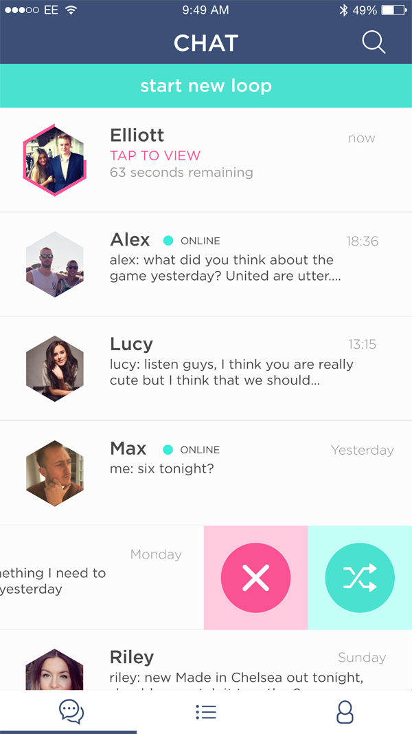 Feed and Chat App UI UX by Elliott Gibb