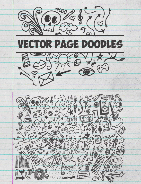 Vector Page Doodles Graphics