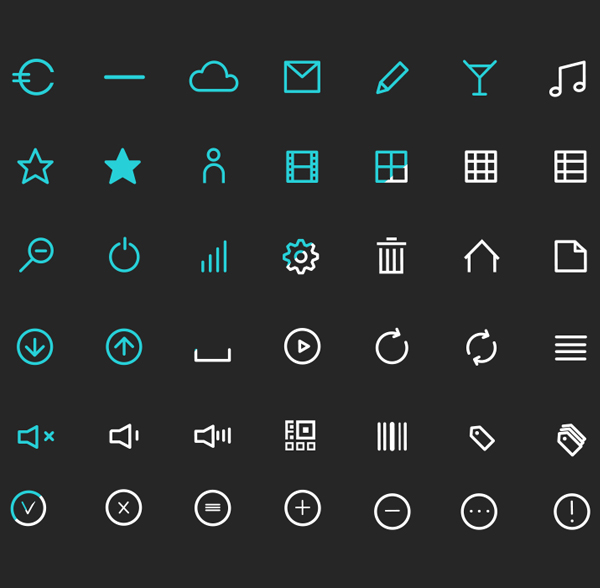 Free Flat Outline Icons (42 Icons)