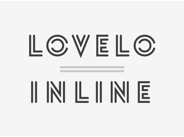 Lovelo Inline Free Font for Designers