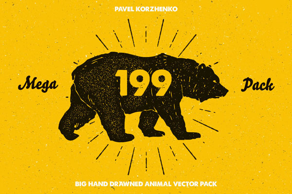 58 Hand Drawn Animal Pack