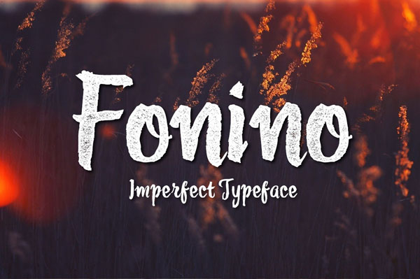 Fonino is based on handdrawn typeface