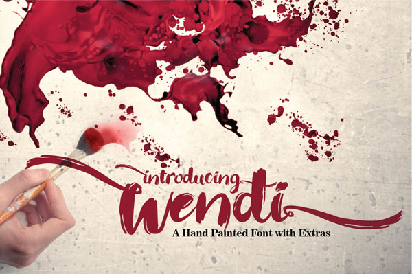 Wendi is a beautiful hand painted script