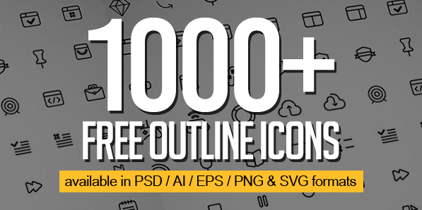 1000+ Free Outline Icons for UI Designers