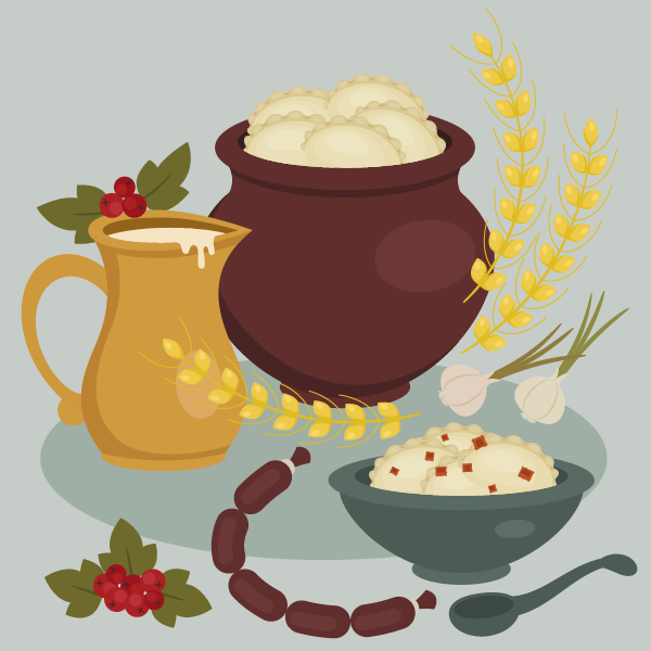 How to Create a Delicious Ukrainian Food Buffet in Adobe Illustrator