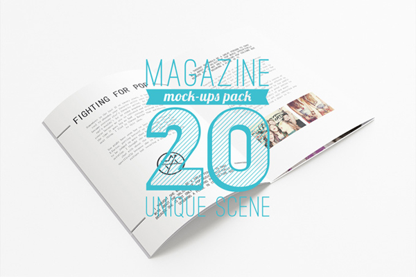 20 Photorealistic Magazine Mock-ups