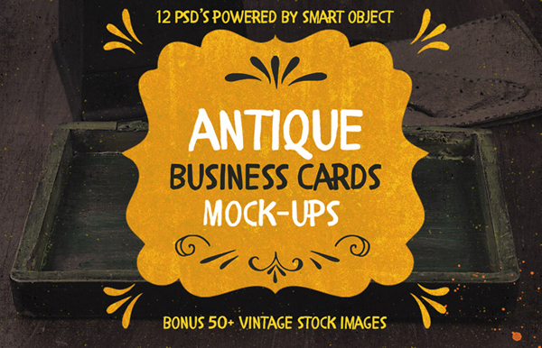 Antique Business Cards Mock-ups