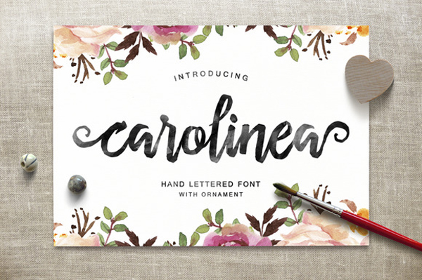 Carolinea is a hand lettered script fonts
